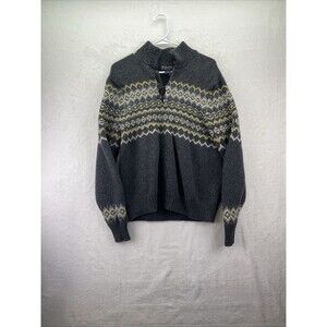 Brooks Brothers Handknit Lambswool 5 Button W/ Loop Mock Neck Medium